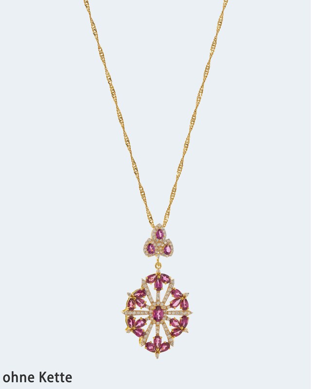 Anhänger mit Rhodolith & Zirkon