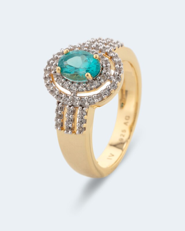 Ring mit Apatit und Zirkon