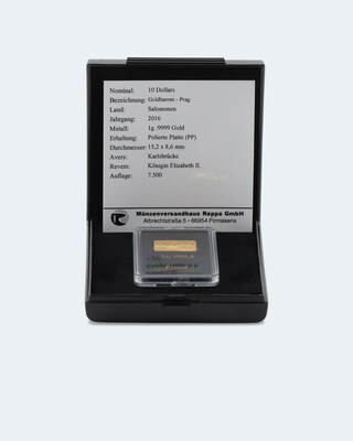 1 g Gold Prag Karlsbrücke
