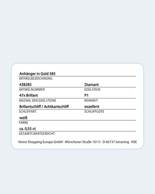 Brillant-Anhänger mit 0,55 ct