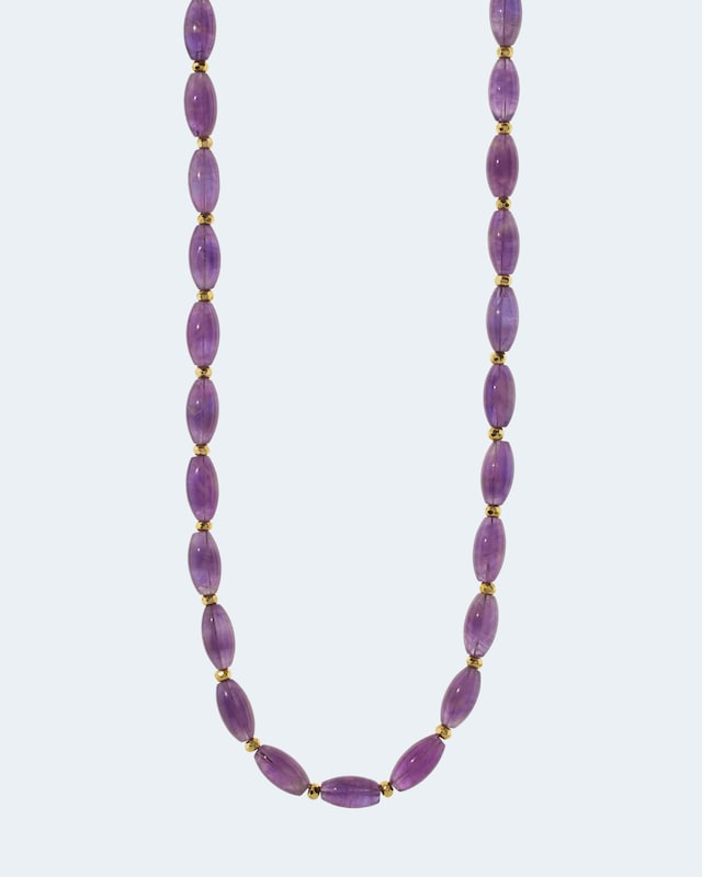 Collier mit Amethyst und Pyrit 45 cm