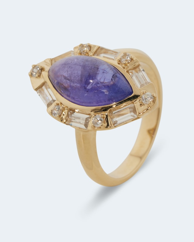 Ring mit Tansanit & Zirkon