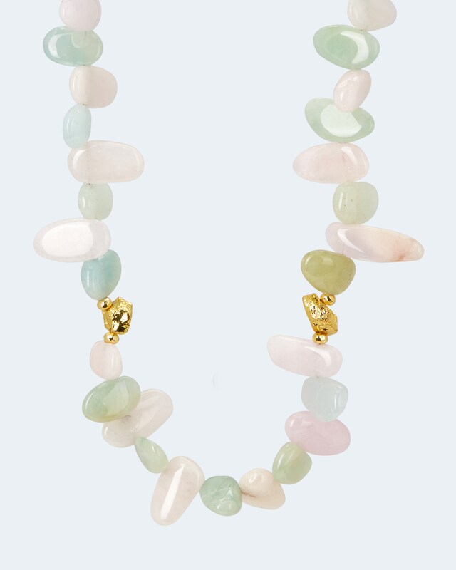 Collier mit Multi-Beryll und Pyrit