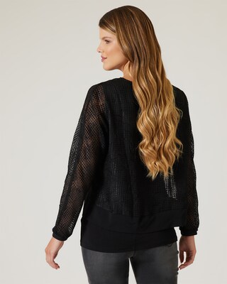 Zwei-Lagen-Shirt mit Chiffon