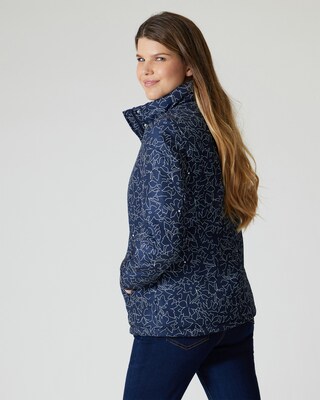 Steppjacke mit Allover-Print