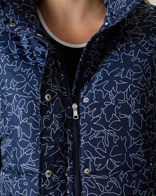 Steppjacke mit Allover-Print