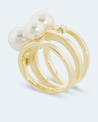 Ring mit MK-Perlen + Zirkonia