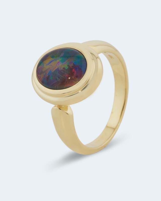 Ring mit Opaltriplette