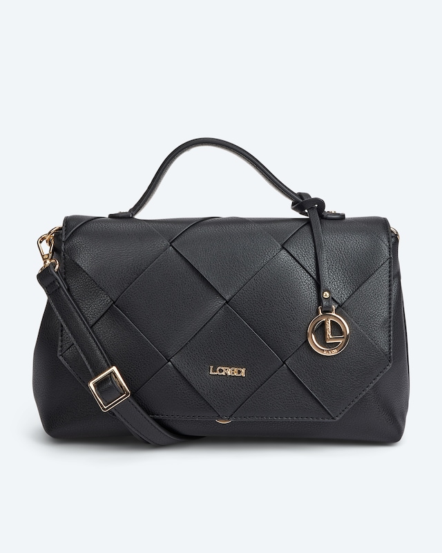 Überschlagtasche im Flechtdesign