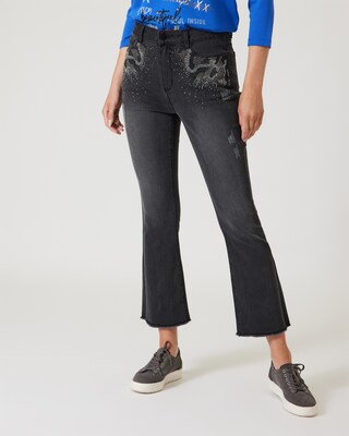 Jeans mit Strassmotiv