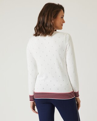 Ajours-Pullover im Streifen-Design