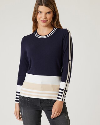 Pullover mit Blockstreifen