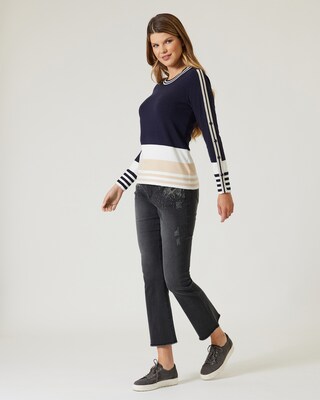 Pullover mit Blockstreifen