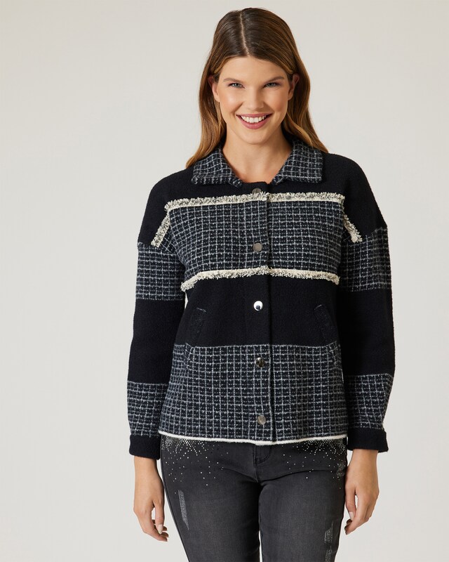 Strickjacke classical Shirt Style