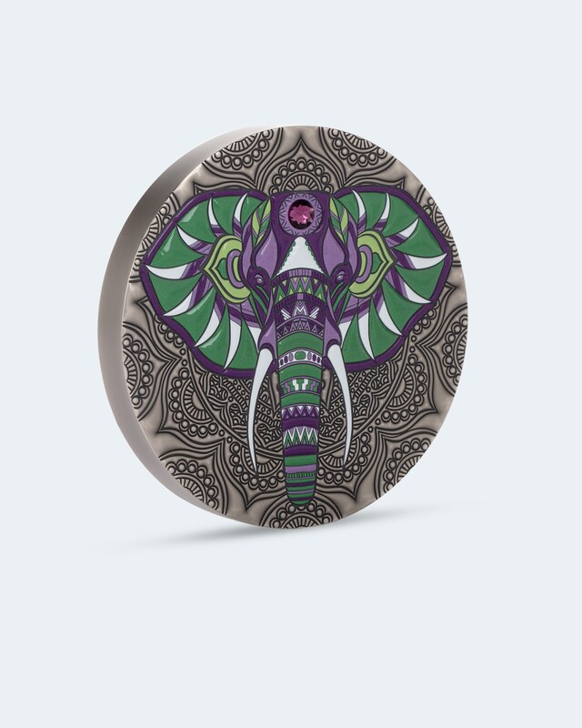 Silberkilo Mandala Elefant Swarovski®
