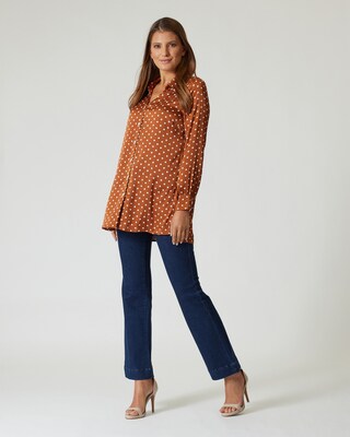 Longbluse mit Punkten