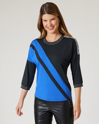 Grafik-Shirt mit Ripsband