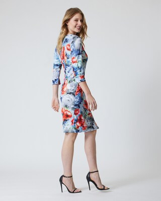 Wickelkleid mit Blumen-Design