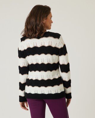 Wellenstreifen Pullover
