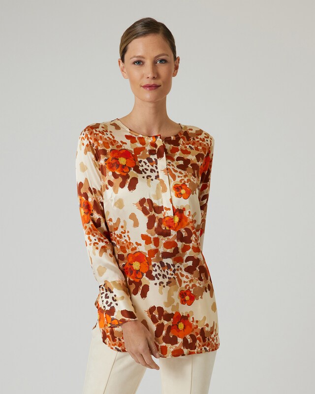 Seidenbluse mit Druck