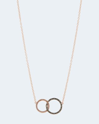 Bicolor-Collier mit Rhodolith