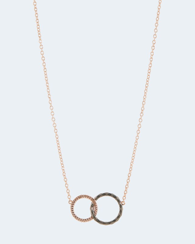 Bicolor-Collier mit Rhodolith