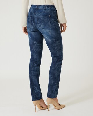 5-Pocket-Jeans mit Allover-Druck