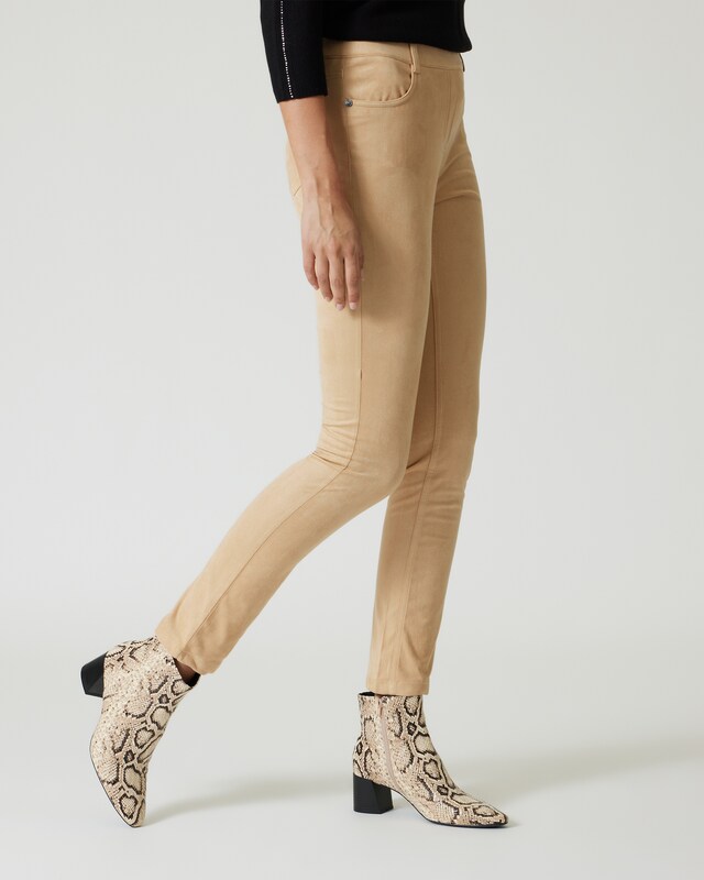 Schlupfhose "Helga" in Veloursleder-Optik