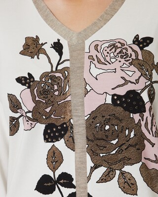 Shirt mit Glanzblumen