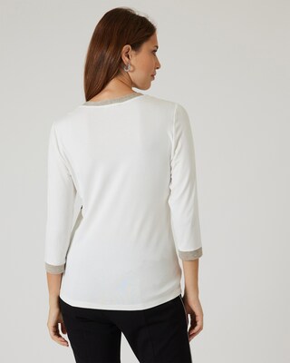 Shirt mit Glanzblumen