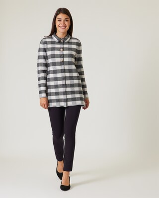 Strickcardigan in Karo-Optik