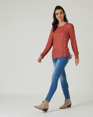 Bluse mit All-over-Print