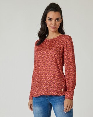 Bluse mit All-over-Print