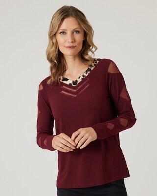 Shirt mit Mesheinsätzen
