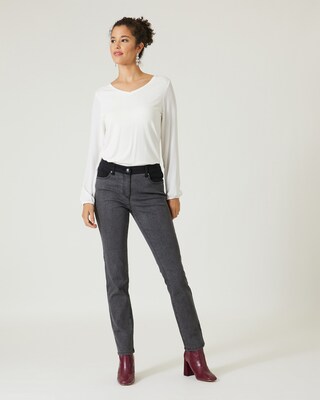 5 Pocket Jeans mit Strassnieten