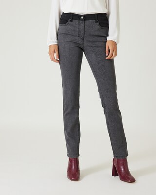 5 Pocket Jeans mit Strassnieten