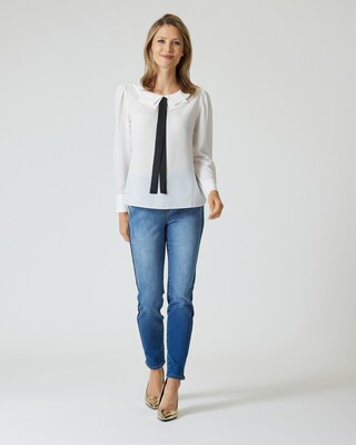 Schlupfbluse mit Schluppe