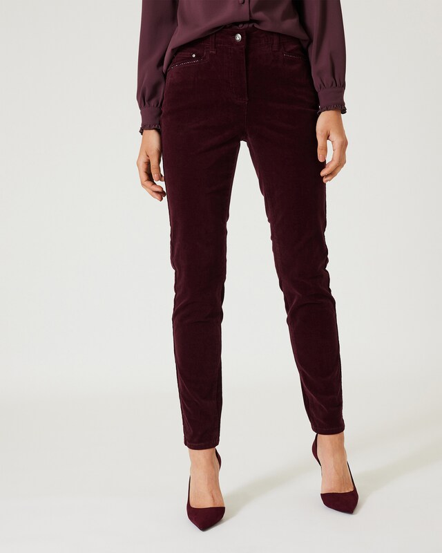 Cordhose mit Strassbesatz