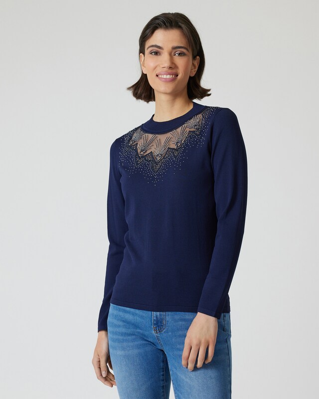 Glow Pullover mit Strass