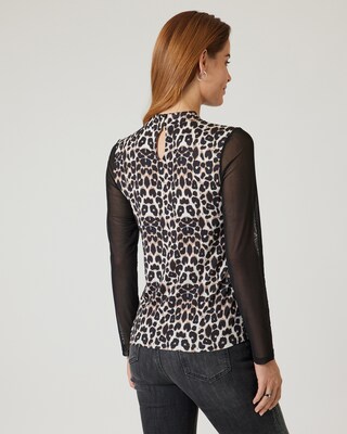 Shirt mit Leo und Mesh
