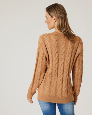 Strickpullover mit Zopfmuster