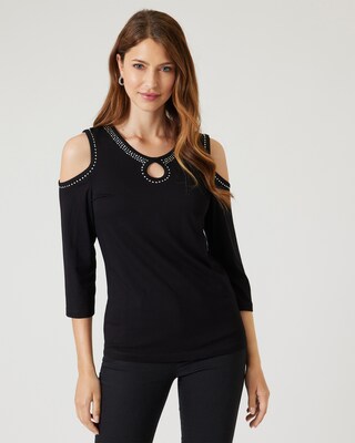 Shirt mit Nietendeko
