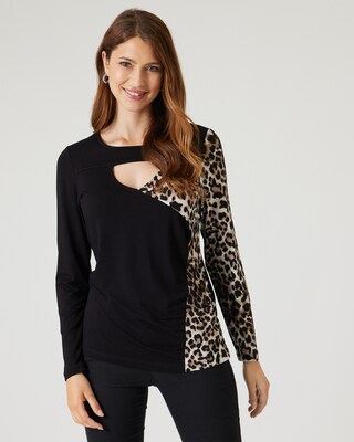 Shirt mit Leoärmel