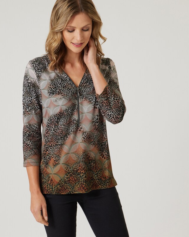 Shirt mit Animal-Print