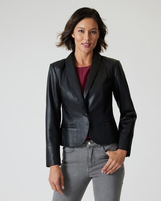 Blazer in Leder-Optik