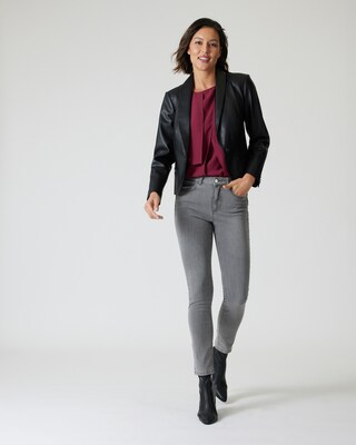 Blazer in Leder-Optik