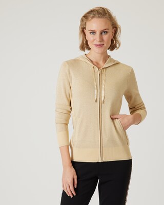 Kapuzenjacke in Strickoptik