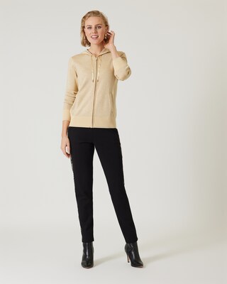 Kapuzenjacke in Strickoptik