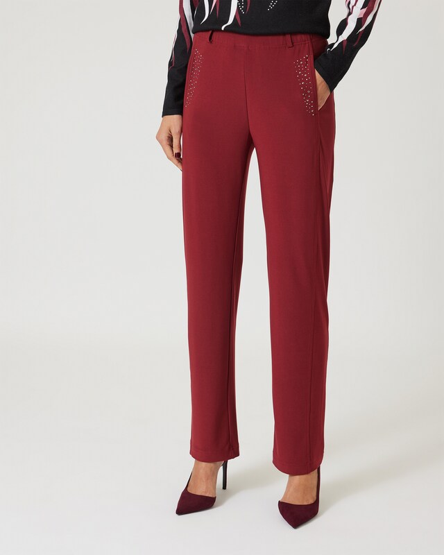 Palazzohose mit Strass-Deko