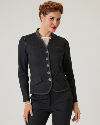 Blazer mit Nadelstreifen